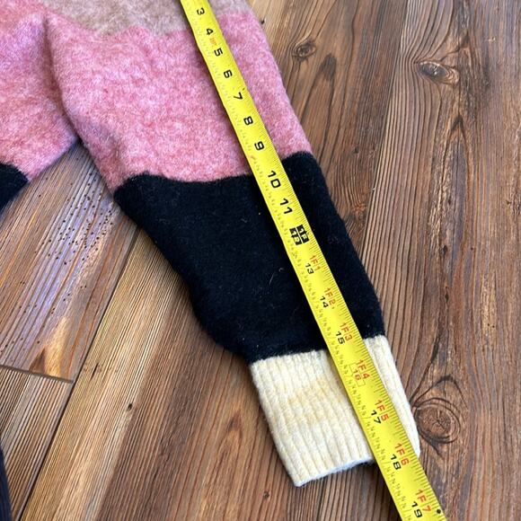 Aritzia Wilfred Free Multicolour Cipriana Alpaca Wool Blend cropped Sweater Sm - Picture 7 of 8